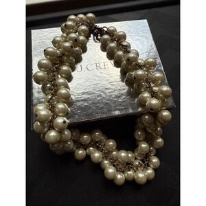 J. Crew Pearl Necklace Statement Cluster‎ Chain Elegant Party